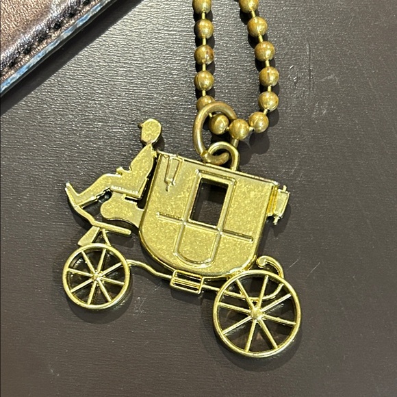Coach Accessories - Coach Gold Carriage & Leather Hang Tag